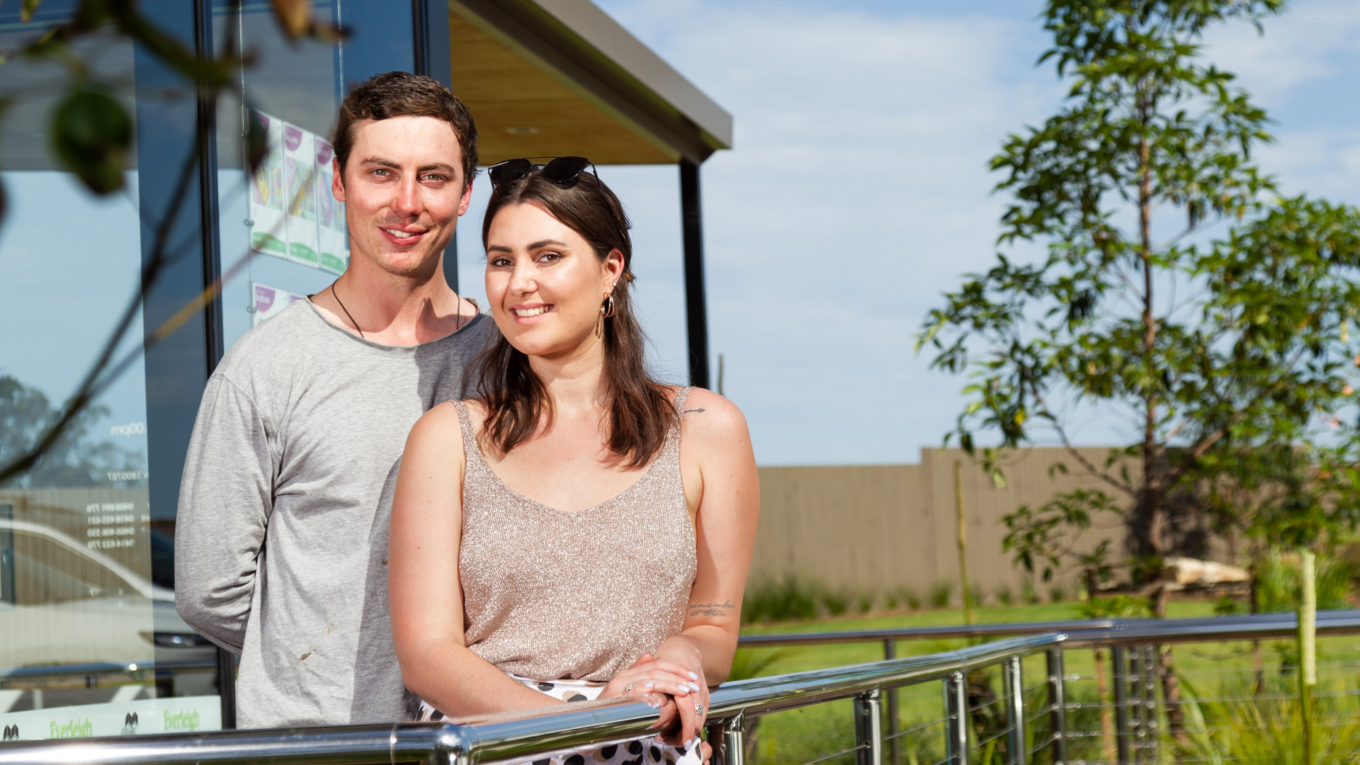 Georgia White and partner Nathan