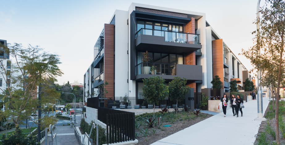 Harold Park by Mirvac external view of apartments and street