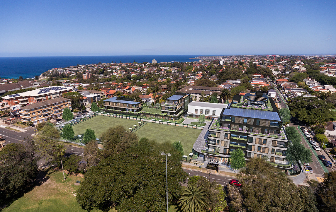 Waverley aerial view Mirvac development