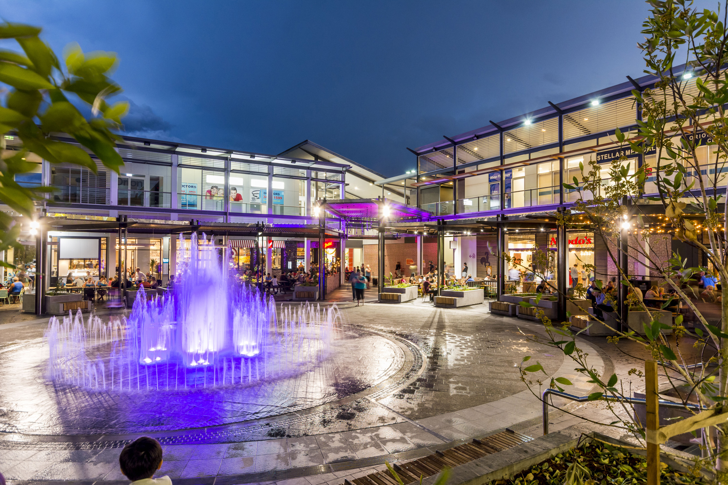 Orion Springfield Central exterior fountain