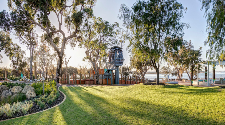 Osprey Waters by Mirvac park on the estuary at Mandurah