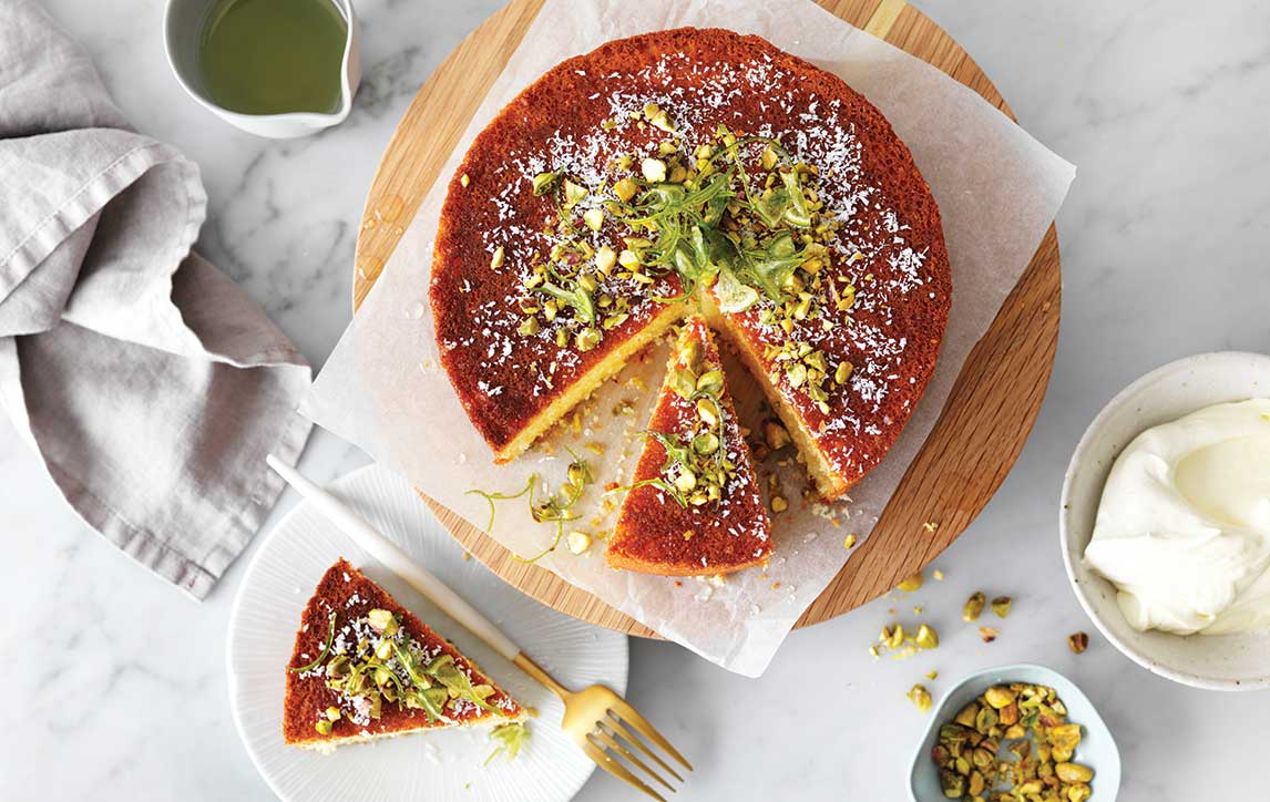 Lime and coconut cake