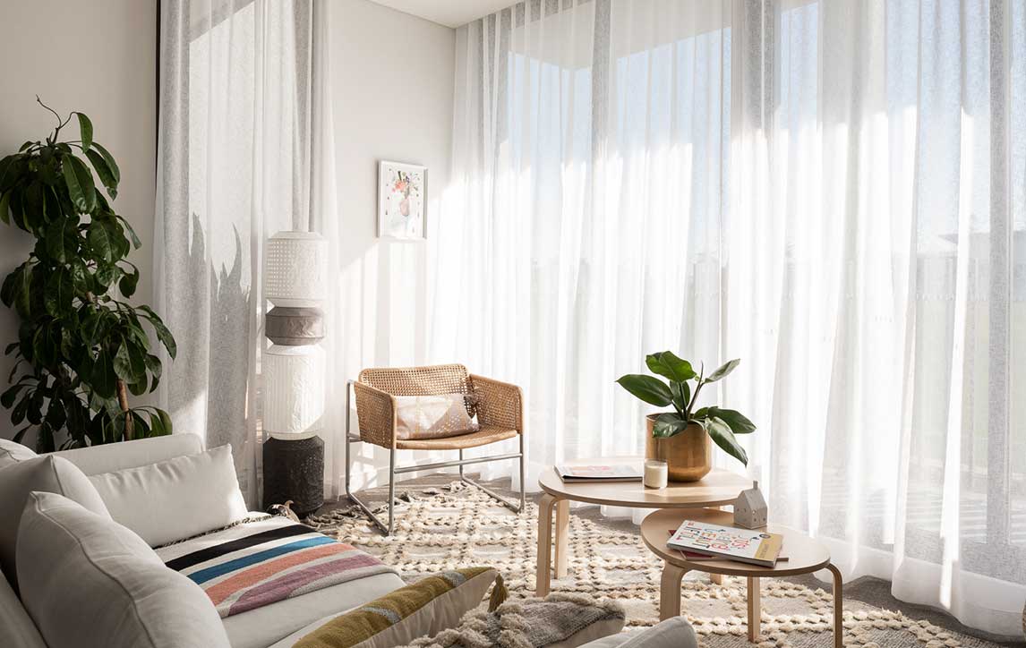 Living room at Claremont on the Park by Mirvac