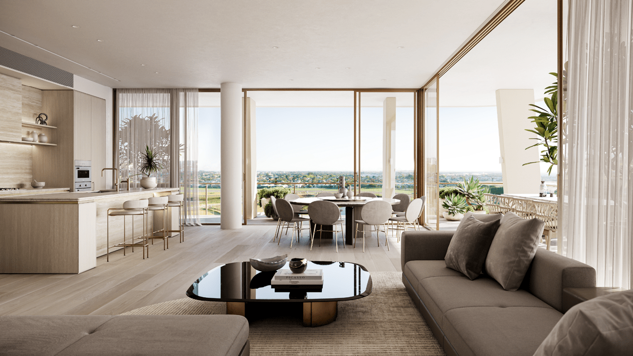 Generous living space with wide open views