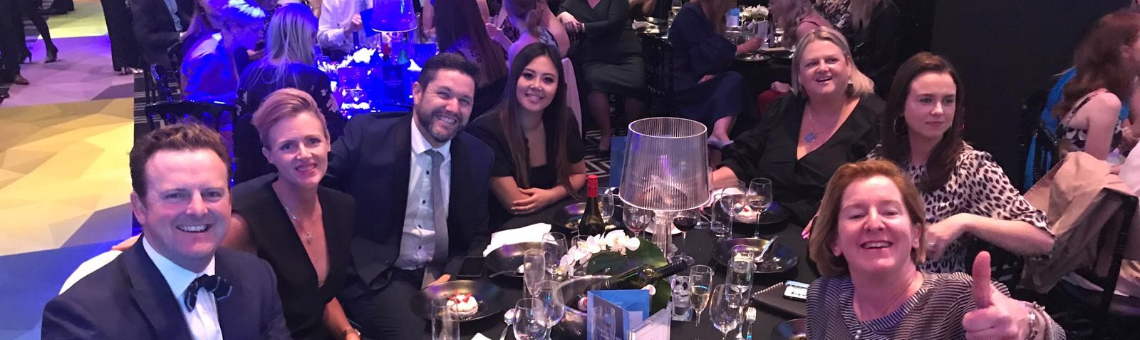 Team at awards night