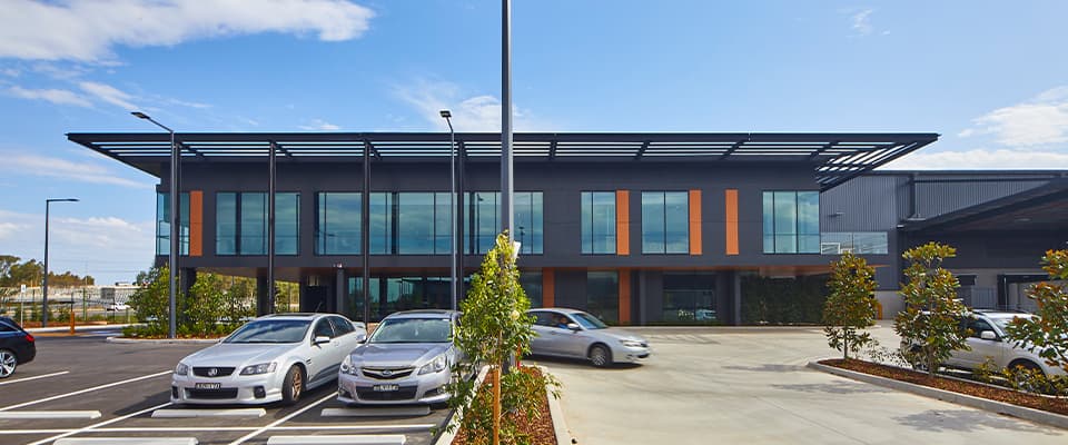 car park in the industrial warehouse