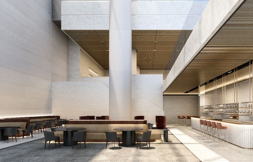 modern business lounge in the office building