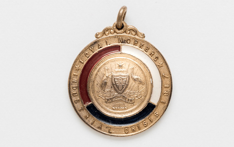 Medals were issued to loyalists who remained at work throughout the strike.