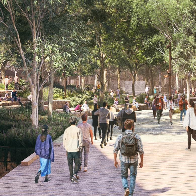 Pedestrian boardwalk