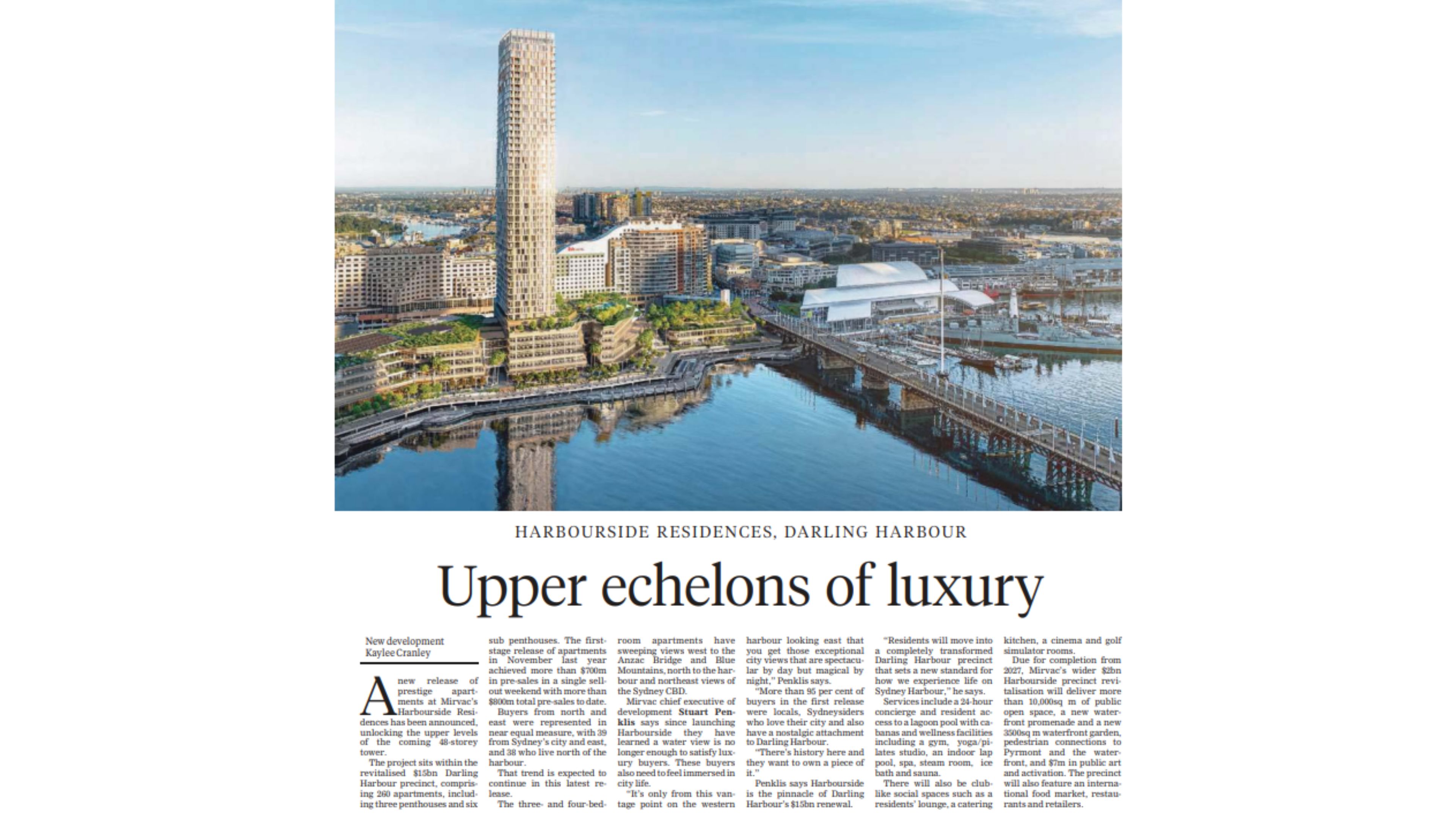 Wentworth Courier article image - Harbourside Residences