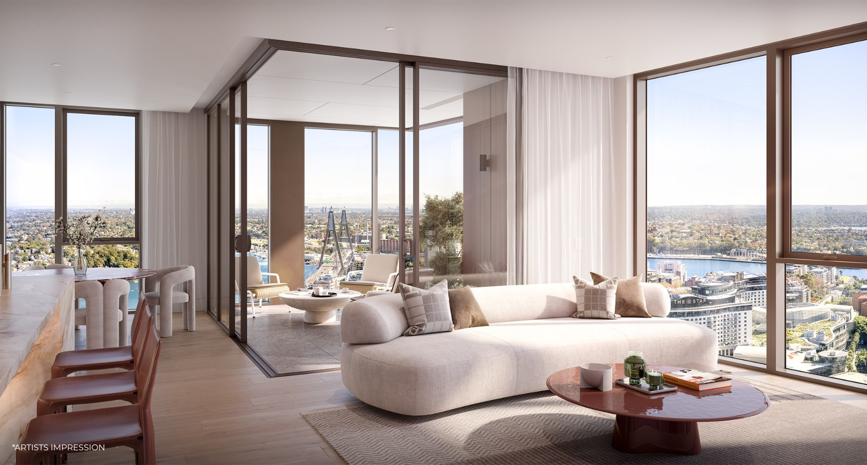 North west facing living