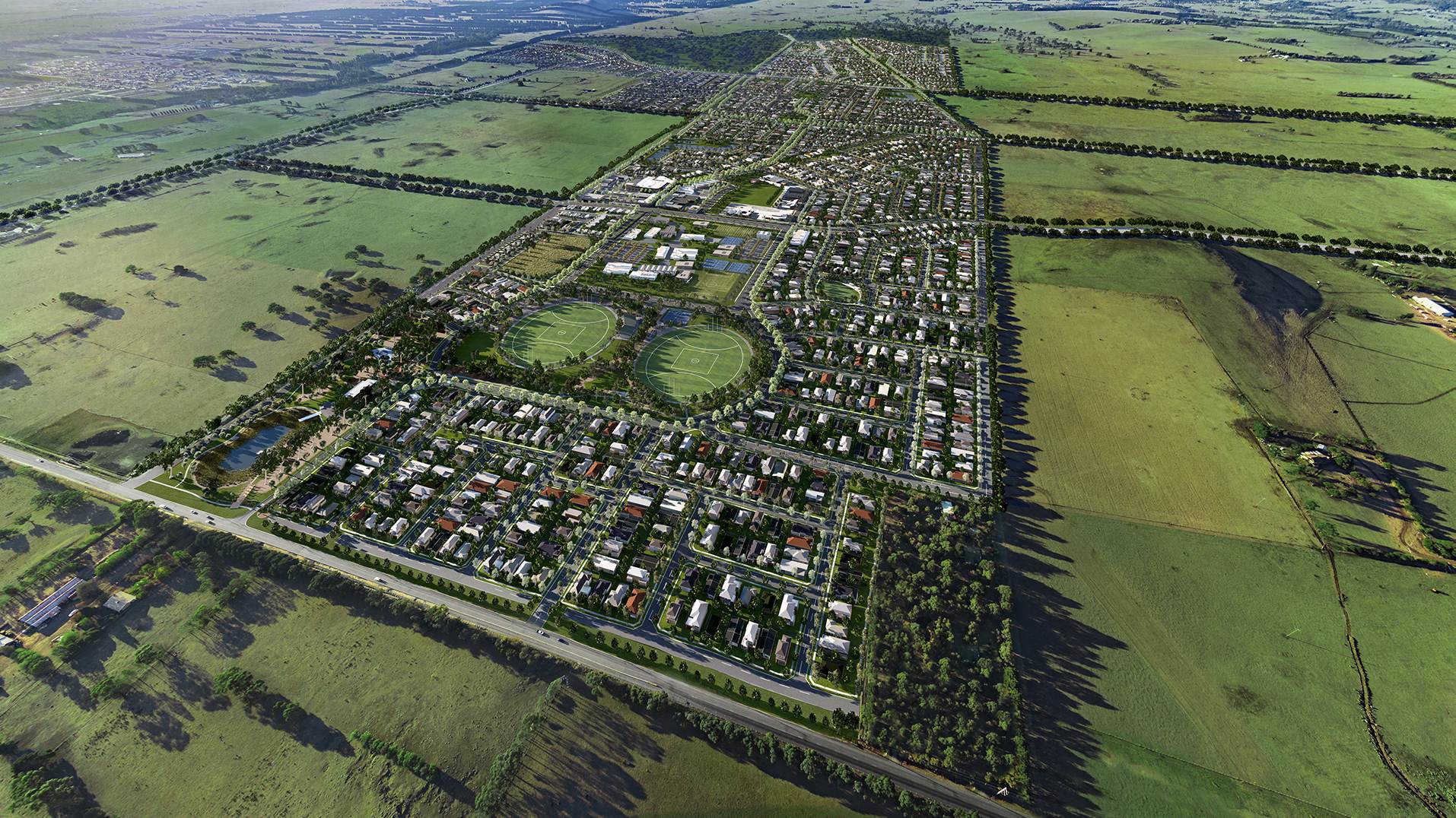 Aerial view of Olivine