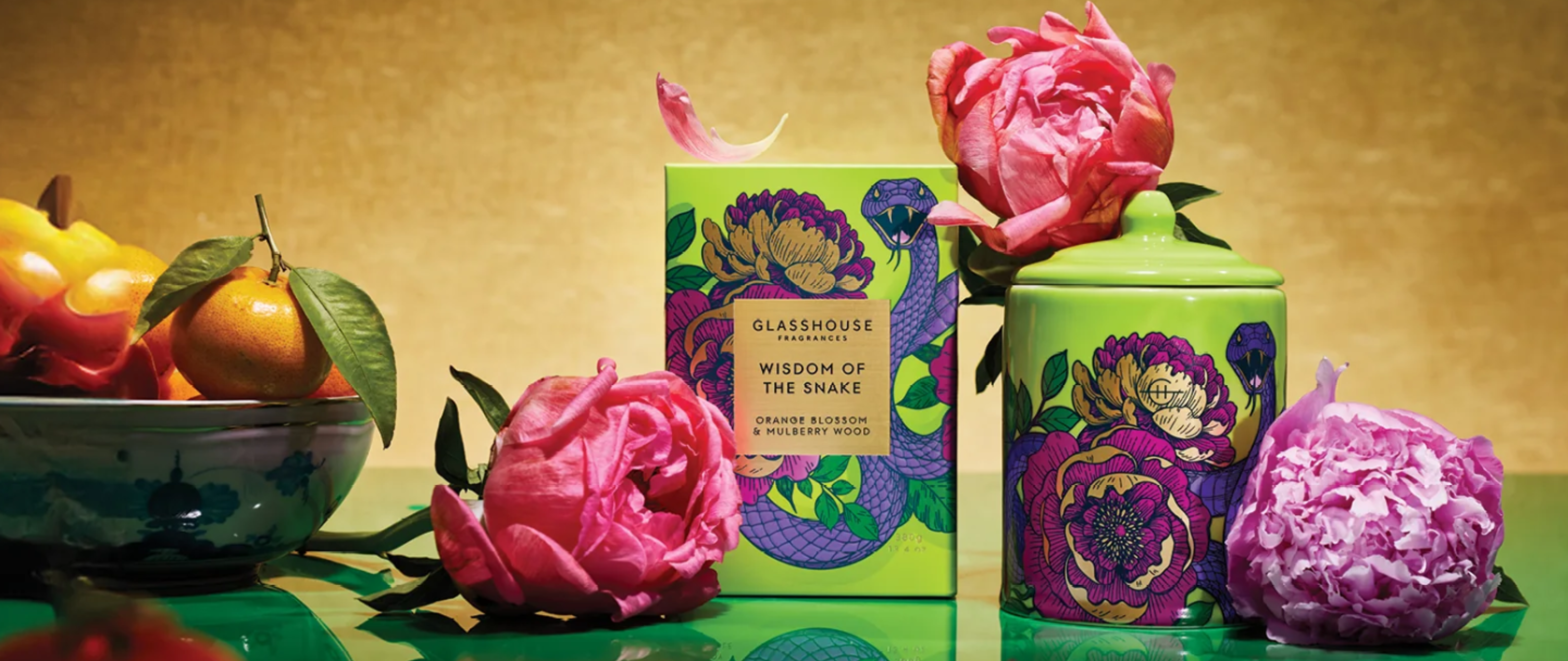 Lillianna Gifts & Home | 50% off Glasshouse Wisdom of the Snake candle with any candle or diffuser purchase