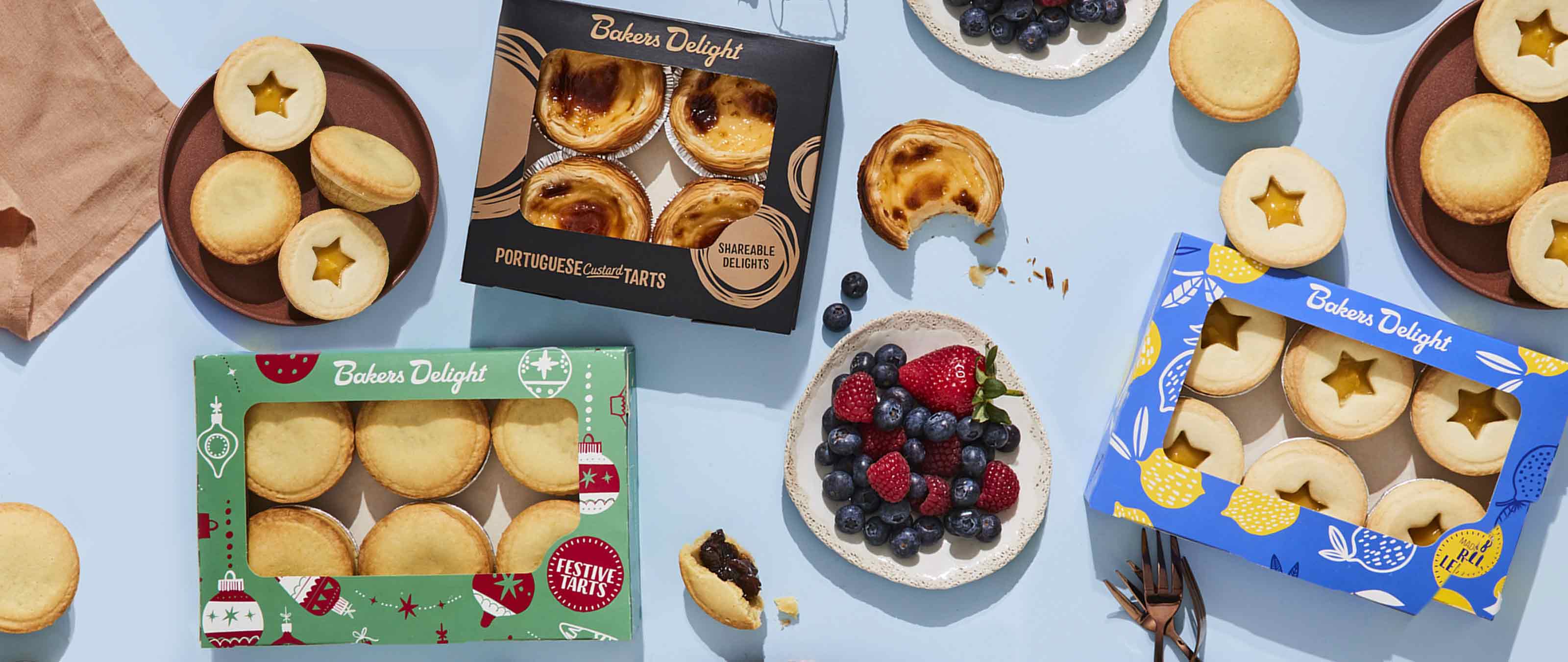 Bakers Delight Lemon & Fruit Mince Tart at Greenwood Plaza, North Sydney.